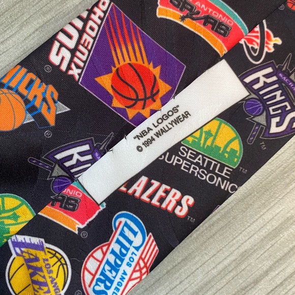 Vintage 1994 Wallywear NBA Logos Necktie - Picture 4 of 8